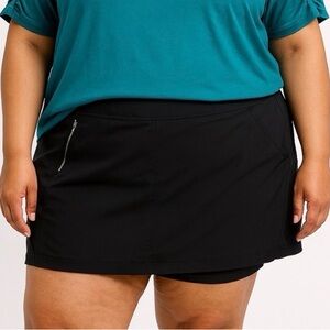 Soncy Front Zipper Embellished Black Skort Size Soncy 6 or 4X